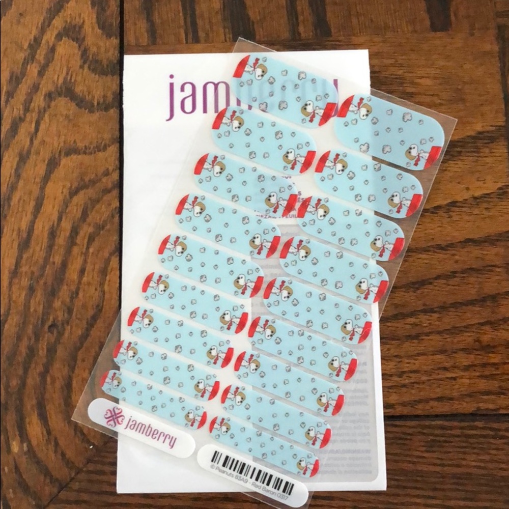 Snoopy Red Baron Jamberry full sheet nail wrap